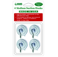 Medium Suction Cups with Metal Hooks. 4 Count Pack. Product code 6500-74-2012. Case Pack 12. This is a Powerwing Display product.