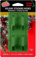 Removable Adhesive Stocking Hooks. 4ct. pack.