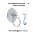 The Original Adams Giant Suction Wreath Hanger with 2 interchangeable hooks. Product code:- 5750-88-2253. Case Pack 12. This is a Powerwing Display product.